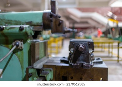 Lathe In The Factory, There Are No People.