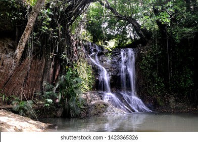 Latille Waterfall Located In Micoud,St.Lucia