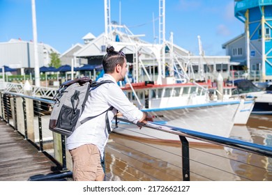 Latin American Man Overlooking The Sea