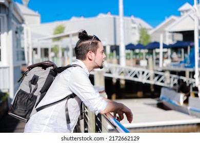 Latin American Man Overlooking The Sea