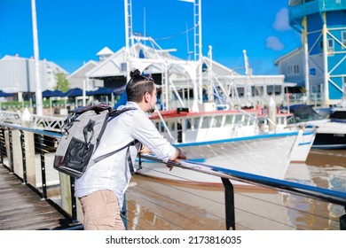 Latin American Man Overlooking The Sea