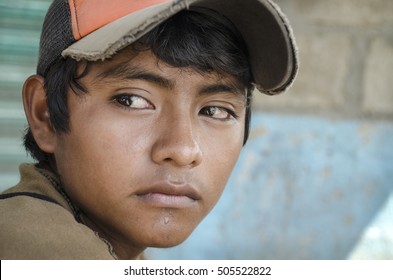 Latin American Teen.
Great Glance Portrait From A Young Boy In The Southern Border Of Mexico
