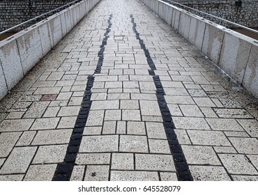 Latin Bridge In Sarajevo. Where Archduke Franz Ferdinand Was Killed In 1914.