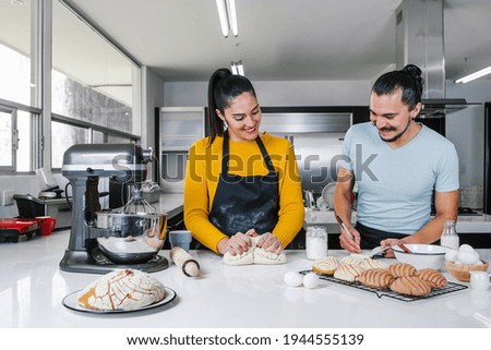 Similar – Image, Stock Photo Baking bread in a historic oven.