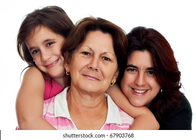 grandmother hispanic latin three generations daughter making family isolated older breast smiling shutterstock strides prevention cancer dna woman