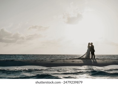 Latin spouses celebrating their wedding on the beach - Powered by Shutterstock