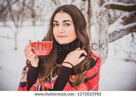 Latina sad woman with philosophical mood thinking about something outdoor, winter morning 