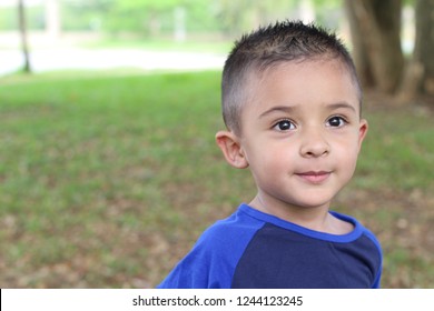 Latino Child With Copy Space