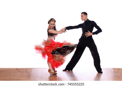 Latino Dancers Ballroom Against White Background Stock Photo (Edit Now ...