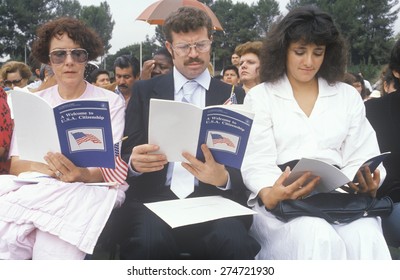 Latinos At United States Citizenship Ceremony, Los Angeles, California
