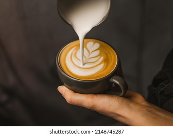 Textura de café de capuchino de latte Art 