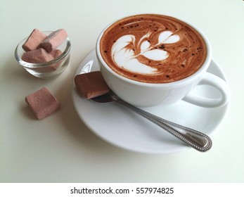 Latte art coffee so delicious on white  - Powered by Shutterstock - Get 15% off with code: PIKWIZARD15
