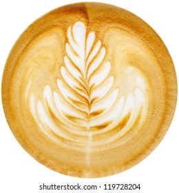 Latte Art, Coffee In White Background