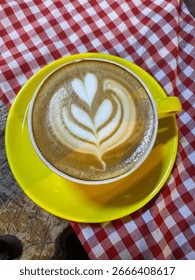 Latte art is the art of decorating the surface of coffee-based drinks, such as caffè latte or cappuccino, with patterns created by heating milk poured into espresso.