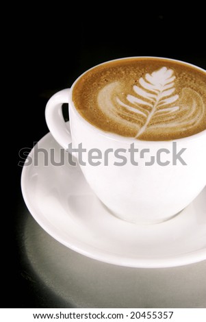 Latte Art on a Cappucinno