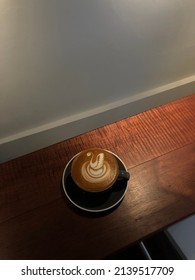 Latte Art Swan 8oz Cup On The Table