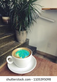 latte in a cafe 
