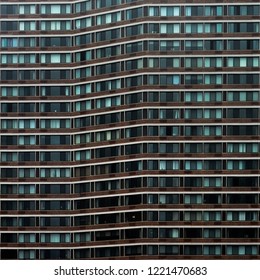 lattice pattern of windows on a building