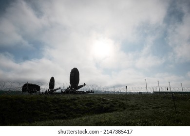 LATVIA, LIELVARDE, SEPTEMBER 2017 - NATO DARS - Deployable Air Control Centre, Recognised Air Picture Production Centre, Sensor Fusion Post - Deployed At Lielvarde Air Base. Fine Film Grain Effect.