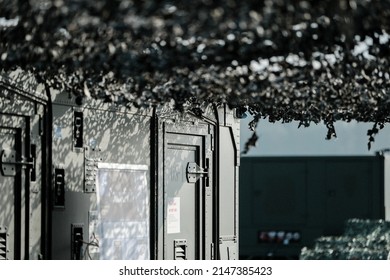 LATVIA, LIELVARDE, SEPTEMBER 2017 - NATO DARS - Deployable Air Control Centre, Recognised Air Picture Production Centre, Sensor Fusion Post - Deployed At Lielvarde Air Base. Fine Film Grain Effect.