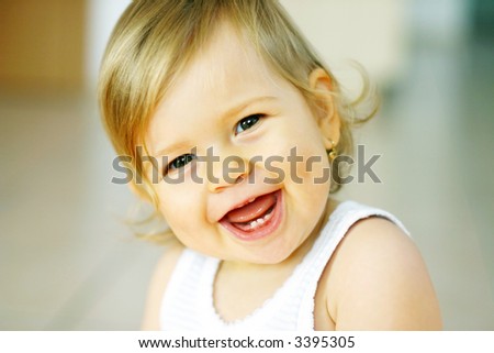 Similar – Image, Stock Photo Adorable little girl playing in a urban park
