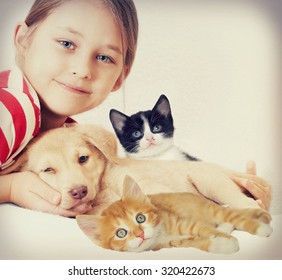 Laughing Girl Pets Stock Photo 320422673 | Shutterstock