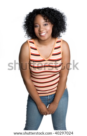 Laughing Isolated Black Woman