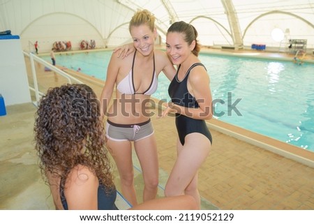 laughter in the pool area
