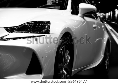 Launch a new car in black and white