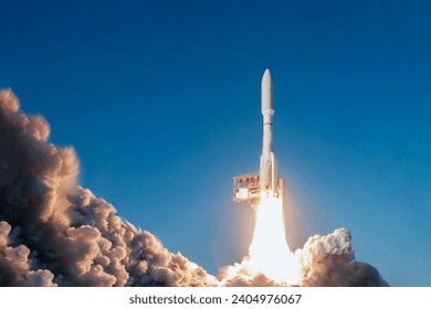 The launch of the shuttle into space. Elements of this image furnished by NASA. High quality photo - Powered by Shutterstock