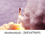 Launch space shuttle. Elements of this image furnished by NASA. High quality photo
