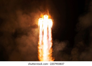 The launch of the spacecraft into space. Elements of this image furnished by NASA. High quality photo - Powered by Shutterstock