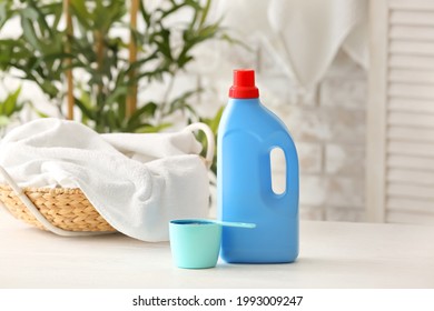 Laundry Detergent With Basket On Table