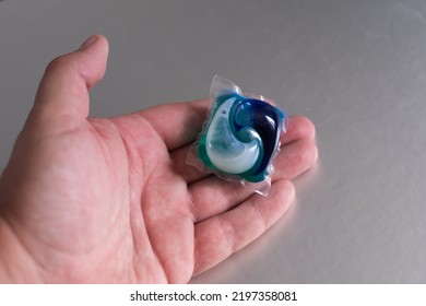 Laundry Detergent Pod In Washing Machine