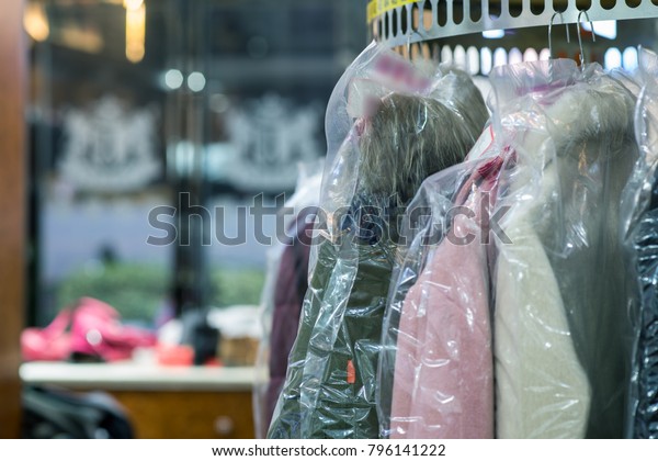 Laundry in the dry
cleaner.