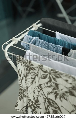 Laundry Drying Rack with Clothes Air Drying Indoors in Modern Home