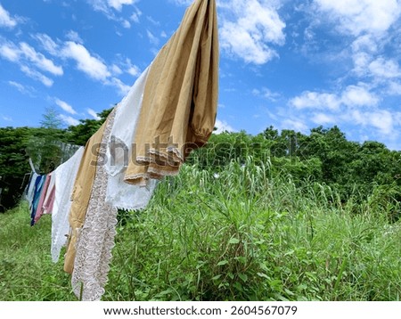 laundry drying in the sun