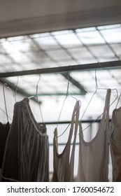 Laundry hung up to dry