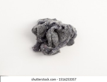 Laundry Lint On White Background