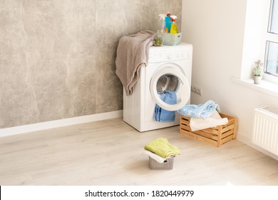 Laundry Room In New Apartment.