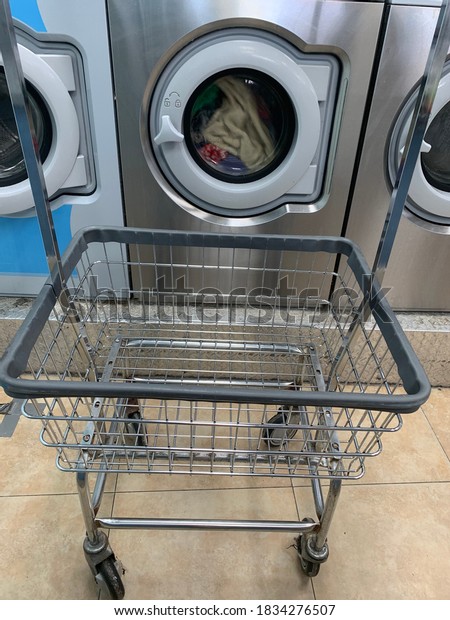 Laundry wagon And laundry\
machine