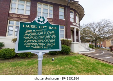 Laurel, MS - March 20, 2021: Laurel City Hall In Laurel, MS