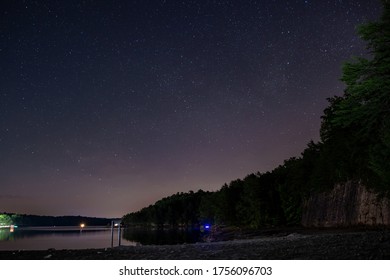 Laurel River Lake Beach At Night