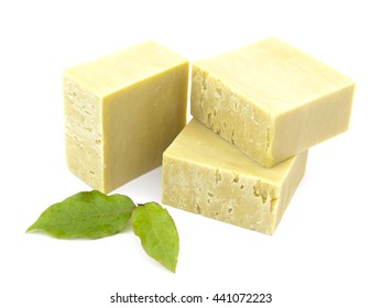 Laurel Soap On Top Of A White Background.