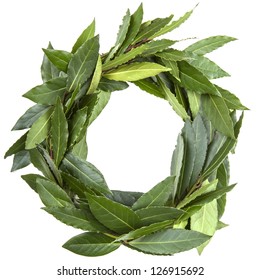 Laurel Wreath Close-up On White Background