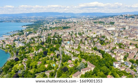 Similar – Foto Bild Flug über die Alpen