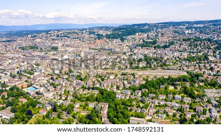 Similar – Foto Bild Flug über die Alpen