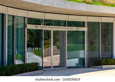 Lausanne, Switzerland - July 13, 2019: New Headquarters International Olympic Committee
