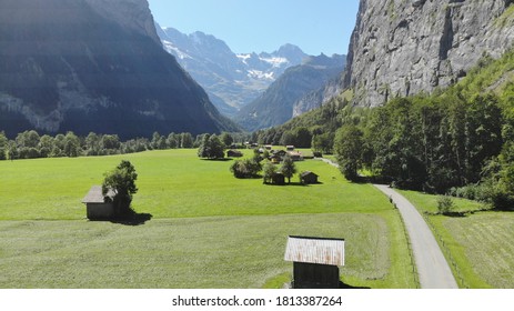 Lauterbrunnen Valley (Rivendell) Switzerland Drone Aerial View