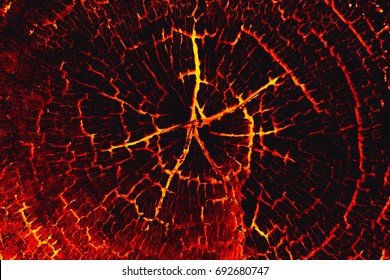 Lava Burn Wood Texture Background.